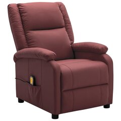 masāžas krēsls, vīnsarkana mākslīgā āda cena un informācija | Atpūtas krēsli | 220.lv