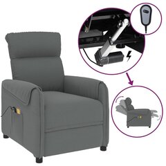 elektriskais masāžas krēsls, tumši pelēks audums cena un informācija | Atpūtas krēsli | 220.lv