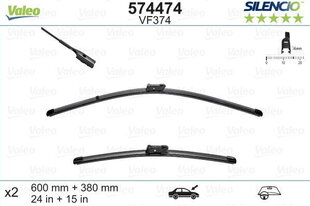 Valeo Silencio VF374 600/380mm stikla tīrītāju kompl. VW, SKODA, AUDI, SEAT cena un informācija | Logu slotiņas | 220.lv