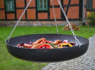 60 cm Natural Steel Wok CookKing cena un informācija | Grila, barbekjū piederumi un aksesuāri | 220.lv