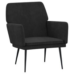 atpūtas krēsls, melns, 62x79x79 cm, samts cena un informācija | Atpūtas krēsli | 220.lv