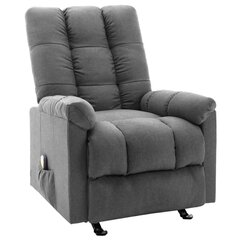 masāžas krēsls, atgāžams, gaiši pelēks audums cena un informācija | Atpūtas krēsli | 220.lv