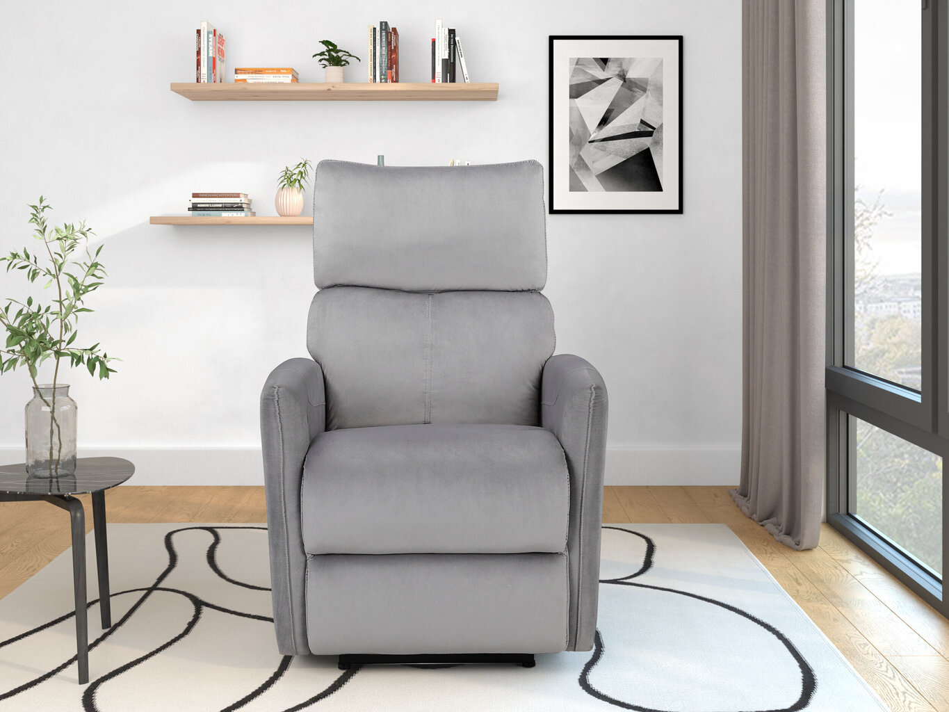Atpūtas krēsls Notio Living Pineto, pelēks cena un informācija | Atpūtas krēsli | 220.lv