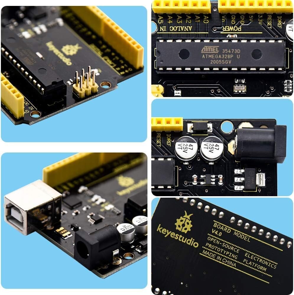 KEYESTUDIO UN0 R3 mikrokontrollera mātesplate cena un informācija | Mātesplates | 220.lv