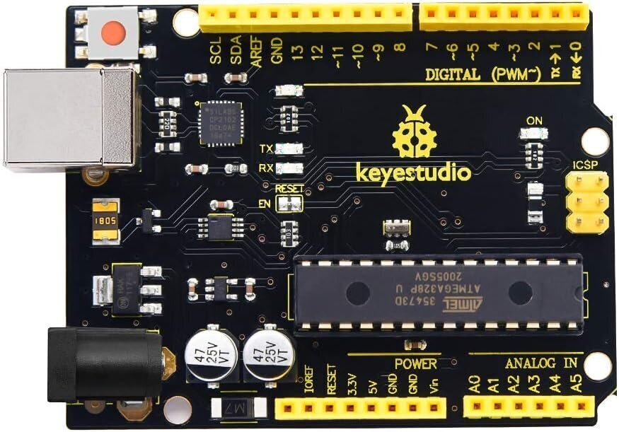 KEYESTUDIO UN0 R3 mikrokontrollera mātesplate cena un informācija | Mātesplates | 220.lv