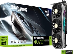 Zotac Gaming GeForce RTX 4070 Ti Super Trinity OC (ZT-D40730J-10P) цена и информация | Видеокарты (GPU) | 220.lv