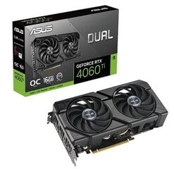 Asus Dual GeForce RTX 4060 Ti Evo OC Edition (DUAL-RTX4060TI-O16G-EVO) cena un informācija | Videokartes (GPU) | 220.lv