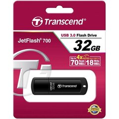 Zibatmiņa Transcend 32GB Jetflash 700 USB3.0 cena un informācija | Transcend Datortehnika | 220.lv