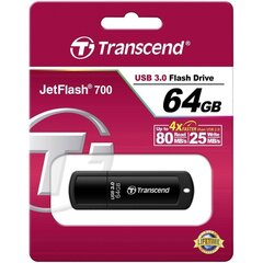 MEMORY DRIVE FLASH USB3 64GB/700 TS64GJF700 TRANSCEND cena un informācija | USB Atmiņas kartes | 220.lv