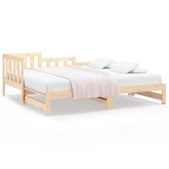 izvelkama gulta, 2x(90x200) cm, priedes masīvkoks cena un informācija | Gultas | 220.lv