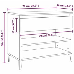 apavu plaukts, spīdīgi balts, 70x36x60 cm, inženierijas koks cena un informācija | Apavu skapji, apavu plaukti, priekšnama soliņi | 220.lv