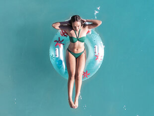 надувной круг для плавания - bestway, синий цена и информация | Бассейны | 220.lv