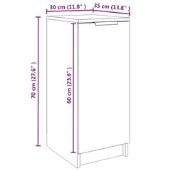 Apavu skapis, betona pelēks, 30x35x70cm, apstrādāta priede cena un informācija | Apavu skapji, apavu plaukti, priekšnama soliņi | 220.lv