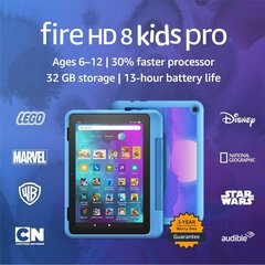 Планшет Amazon Fire HD 8/32 Гб Kids Pro 2022, cyber blue цена и информация | Планшеты | 220.lv