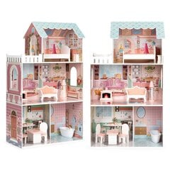 Большой дом Барби с набором мебели, Ecotoys D811211, 61 см. x 30 см. x 106 см, розовый цена и информация | Игрушки для девочек | 220.lv