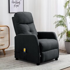 Откидывающееся массажное кресло, темно-серое цена и информация | Кресла в гостиную | 220.lv