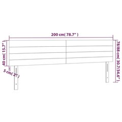 gultas galvgaļi, 2 gab., 100x5x78/88 cm, tumši pelēks audums cena un informācija | Gultas | 220.lv