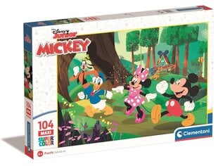 Puzle Clementoni Maxi Superkolor Mickey&Friends 23772, 104 d. cena un informācija | Puzles, 3D puzles | 220.lv