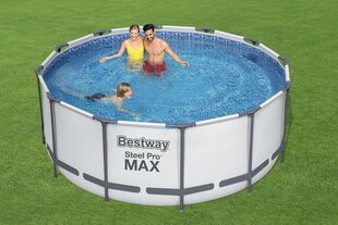 Каркасный бассейн с фильтром Bestway Steel Pro Max, 366x122 см, синий цена и информация | Бассейны | 220.lv