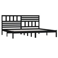 gultas rāmis, melns, priedes masīvkoks, 180x200 cm, 6FT цена и информация | Кровати | 220.lv