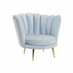 atzveltnes krēsls DKD Home Decor Bronza Metāls Poliesters Debesu zils (74 x 78 x 73 cm) cena un informācija | Atpūtas krēsli | 220.lv