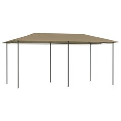 dārza nojume, 3x6x2,6 m, pelēkbrūna, 160 g/m² цена и информация | Беседки, навесы, тенты | 220.lv