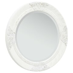 baroka stila sienas spogulis, 50 cm, balts cena un informācija | Spoguļi | 220.lv