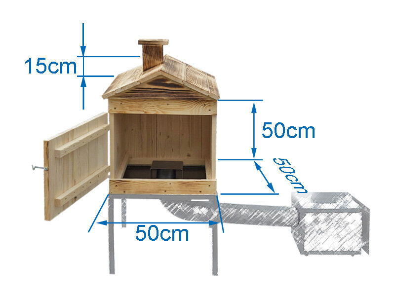 Koka modulārā kūpinātava H50, 25x25x30 cm cena un informācija | Kūpinātavas, piederumi | 220.lv