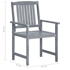 Dārza krēsli ar spilveniem , 8 gab., pelēki cena un informācija | Dārza krēsli | 220.lv
