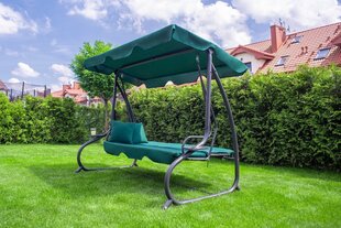 Складные качели Funfit Garden Relax Plus, зеленые цена и информация | Садовые качели | 220.lv