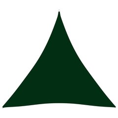 saulessargs, 4x4x4 m, trijstūra, tumši zaļš oksforda audums cena un informācija | Saulessargi, markīzes un statīvi | 220.lv