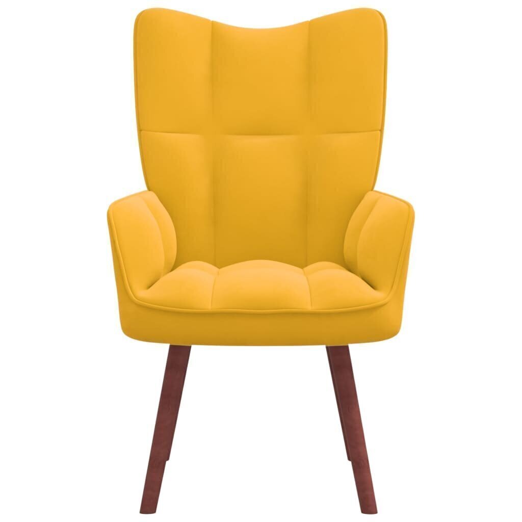 atpūtas krēsls, sinepju dzeltens samts cena un informācija | Atpūtas krēsli | 220.lv