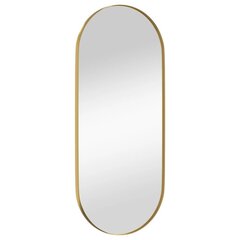 sienas spogulis, zelta krāsā, 30x70 cm, ovāls цена и информация | Зеркала | 220.lv