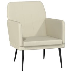 atpūtas krēsls, krēmkrāsas, 61x78x80 cm, mākslīgā āda cena un informācija | Atpūtas krēsli | 220.lv