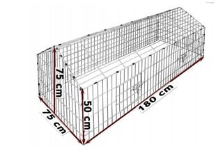 Trušu būris 75 x 180 x 75 cm cena un informācija | Būri un aksesuāri grauzējiem | 220.lv
