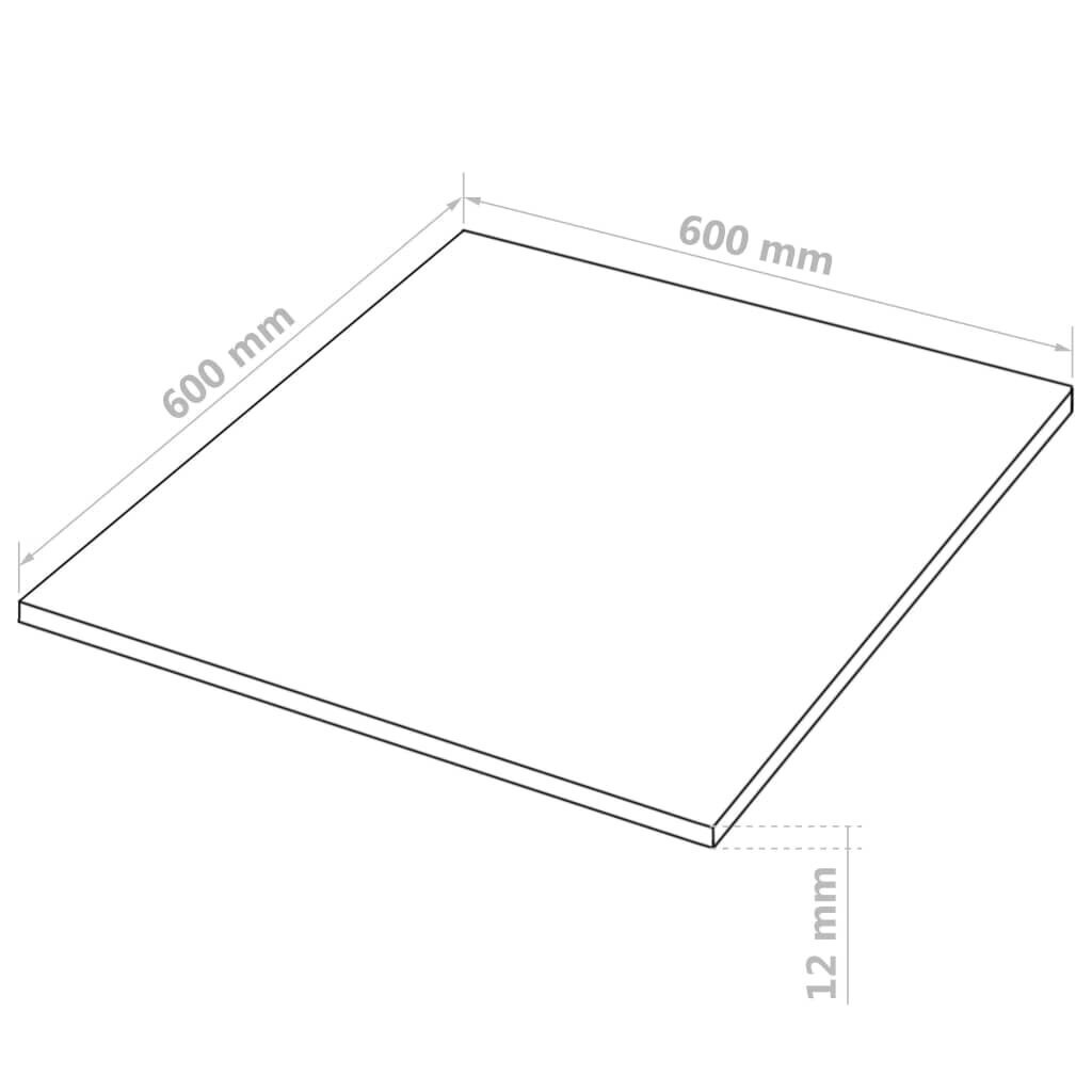 MDF plāksnes, 8 gab., kvadrāta, 60x60 cm, 12 mm cena un informācija | Citi piederumi mēbelēm | 220.lv