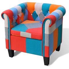 Кресло для отдыха с подлокотниками и дизайном из текстильной мозаики цена и информация | Кресла в гостиную | 220.lv