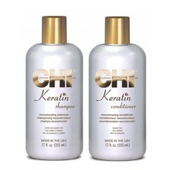 CHI Keratin komplekts: šampūns, 355 ml + kondicionieris, 355 ml цена и информация | Шампуни | 220.lv