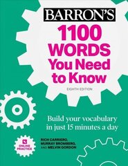 1100 Words You Need to Know plus Online Practice: Build Your Vocabulary in just 15 minutes a day! Eighth Edition cena un informācija | Svešvalodu mācību materiāli | 220.lv