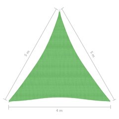 saulessargs, 160 g/m², gaiši zaļš, 4x5x5 m, HDPE cena un informācija | Saulessargi, markīzes un statīvi | 220.lv