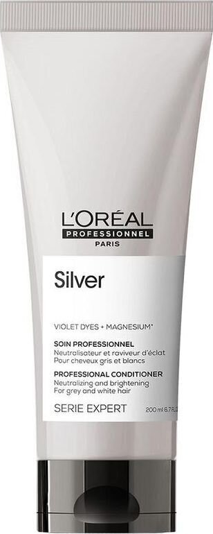 Kondicionieris neitralizējoši dzeltenos toņos L'Oreal Professionnel Serie Expert Silver 200 ml цена и информация | Matu kondicionieri, balzāmi | 220.lv