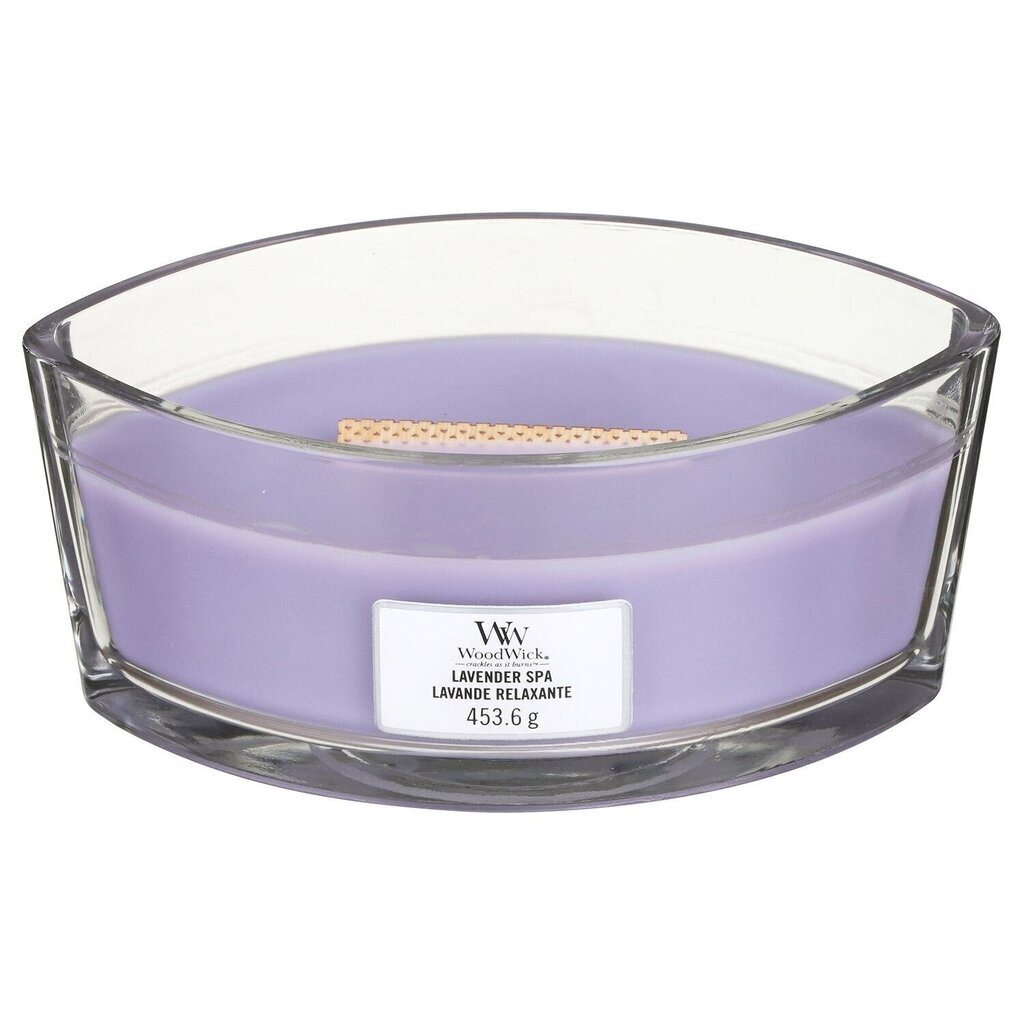 WoodWick aromātiska svece Lavender Spa, 453,6 g цена и информация | Sveces un svečturi | 220.lv