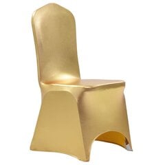 krēslu pārvalki, 25 gab., elastīgi, zelta krāsa cena un informācija | Citi piederumi mēbelēm | 220.lv