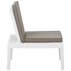 Dārza atpūtas krēsls ar matračiem , balts cena un informācija | Dārza krēsli | 220.lv