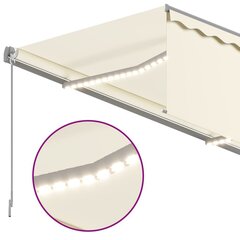 Manuāla izvelkama markīze ar žalūziju un LED , 3x2,5m, krēmkrāsas цена и информация | Зонты, маркизы, стойки | 220.lv