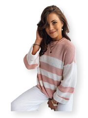 Sieviešu džemperis rozā-balts Dita MY1855-52299-Universalus цена и информация | Женские кофты | 220.lv