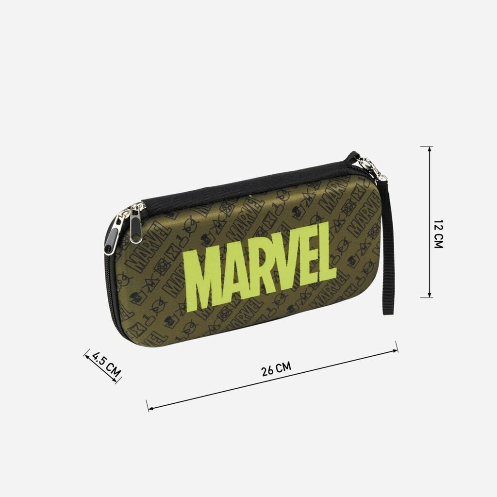 Aizsardzības Futlāris Marvel Tumši zaļš (12 x 4,5 x 26 cm) cena un informācija | Gaming aksesuāri | 220.lv