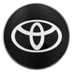 TOYOTA vāciņi 60 mm spīdīgi melni cena un informācija | Auto piederumi | 220.lv