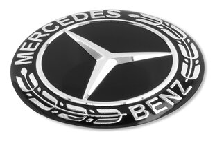 Pašlīmējošā MERCEDES logotipa emblēma Melna cena un informācija | Auto piederumi | 220.lv