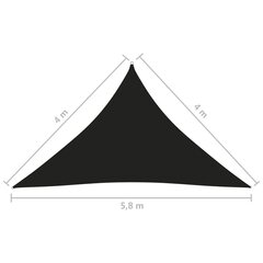 saulessargs, 4x4x5,8 m, trijstūra forma, melns oksforda audums цена и информация | Зонты, маркизы, стойки | 220.lv